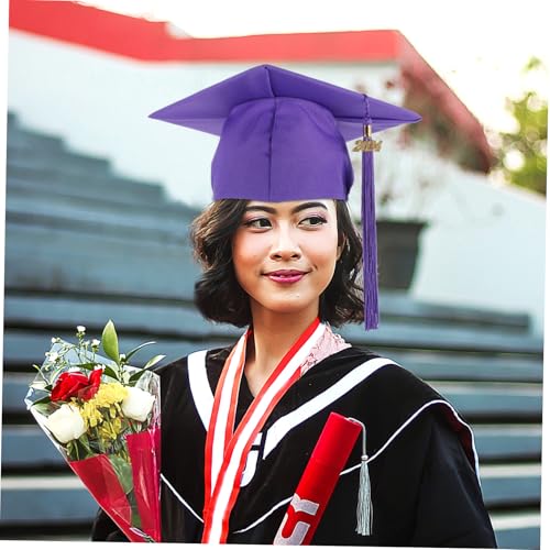 DECHOUS Elastic Polyester Graduation Cap Party Accessory für Erwachsene Verstellbare Doktorhut Mütze als Foto Requisite und Abschlussfeier Dekoration von DECHOUS