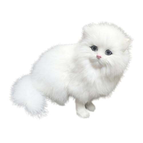 DECHOUS Entzückende Perserkatze Als Dekorative Katzenfigur Realistisches Pelziges Katzenmodell Gefälschtes Katzenspielzeug Für Katzenliebhaber von DECHOUS