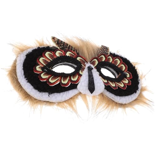 DECHOUS Eulen Maske Tierkostüm Party Cosplay Masquerade Maske für Halloween Karneval Bühnenauftritte Hautfreundlich Atmungsaktiv Realistisches Design für Jungen und Mädchen von DECHOUS