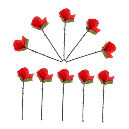 DECHOUS Folding Rose 10pcs Rose Erscheinen Zaubertricks Seide Zu Erscheinen Close Up Bühne Street Performance Prop Zubehör DECHOUS Folding Rose 10pcs Rose Erscheinen Zaubertricks Seide Zu Erscheinen Close Up Bühne Street Performance Prop Zubehör von DECHOUS