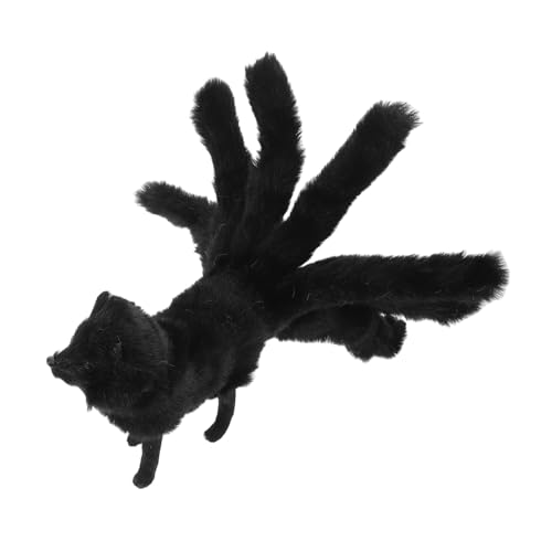 DECHOUS Fox Plush Toy Plüschfuchsspielzeug Desktop-Fuchs-Dekoration Realistisches Fuchs-stofftier Mini-simulationstierspielzeug Fuchs-plüschpuppe Fuchsfiguren Plastik Black von DECHOUS