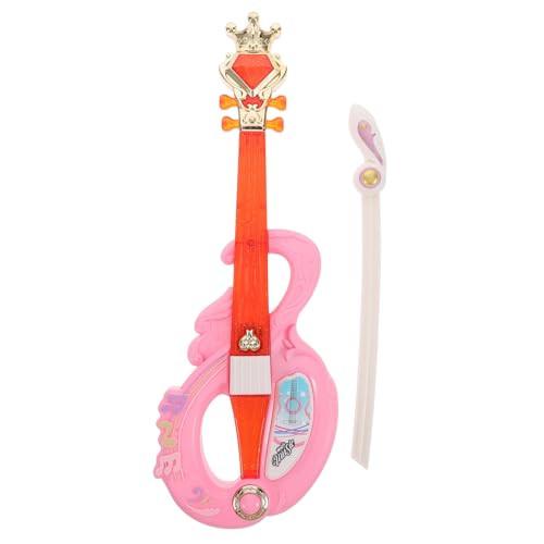 DECHOUS Frühe Geigenausbildung Violine Musikspielzeug Für Anfänger Kindergeige Musikspielzeug -Geige Musik-erleuchtungs- Musikspielzeug Für Kindergeige Metall Rosa von DECHOUS