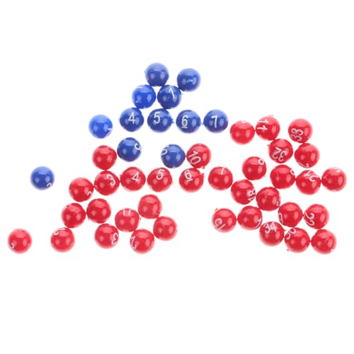 DECHOUS Für Spiele Verlosung Interessante Nummerierte Ziehung Lustige Partyspielbälle Bingokugeln Hohlkugel Kleine Bingokugel Bingozahlenbälle Aus Kunststoff von DECHOUS
