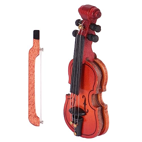 DECHOUS Geigenmodell Mini-geigen Zubehör Kleine Geige Violine Requisiten Fotografieren Holz Brown DECHOUS Geigenmodell Mini-geigen Zubehör Kleine Geige Violine Requisiten Fotografieren Holz Brown von DECHOUS