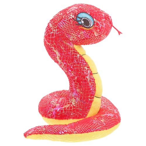 DECHOUS Glitzernde Plüsch Schlange Weiches Kuscheltier mit Pailletten Realistische Stoffschlange als Streichspielzeug und Halloween Deko Sicherer Plüsch für Partyspaß von DECHOUS