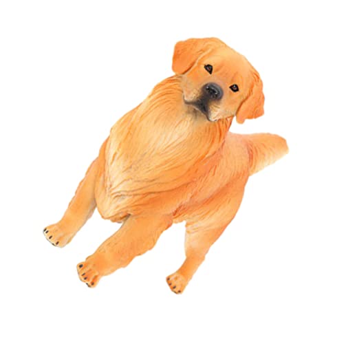 DECHOUS Golden Retriever-Ornament für kinderspielzeug spielsachen für kindergeschenk spielzeuge Hundefiguren Tierförmige Modellverzierung Plastik Orange von DECHOUS