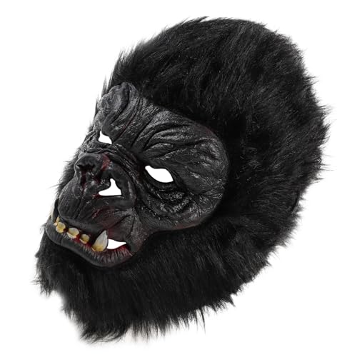 DECHOUS Gorilla Cosplay aus und Plüsch Realistische Tiermaske für Halloween Kostümparty Karneval und Fasching Einzigartige Gruselige Partyverkleidung für Erwachsene von DECHOUS