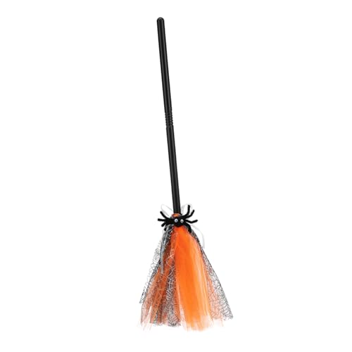 DECHOUS Halloween-Besen Besen für Hexenbesen Ornament eins Halloween Costume Halloween Kleidung Halloween-Cosplay-Stütze Besen für Halloween Gittergewebe Orange DECHOUS Halloween-Besen Besen für Hexenbesen Ornament eins Halloween Costume Halloween Kleidung Halloween-Cosplay-Stütze Besen für Halloween Gittergewebe Orange von DECHOUS