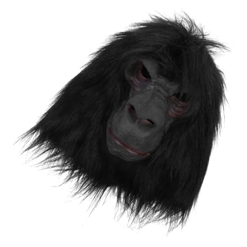DECHOUS Halloween Gorilla Maske Gruseliges Tierkostüm für Halloween Partys Leichte Komfortable Vollkopfverkleidung Einfach Auszuziehen Robust und Modisch von DECHOUS
