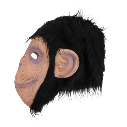 DECHOUS Halloween Gorilla Tiermaske mit Beweglichem Mund Realistische Vollkopf Maske für Halloween Cosplay Kostüm und Maskenpartys Gruseliges Party Zubehör für Erwachsene von DECHOUS