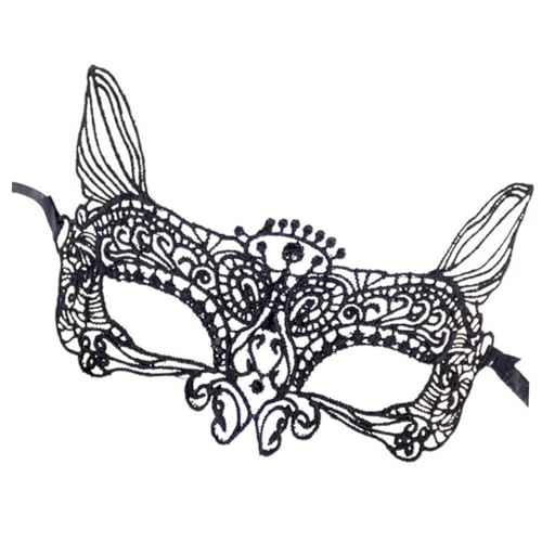 DECHOUS Halloween Party Partymaske Hälfte Spitze Auge venezianische halbe Gesichtsbedeckung Karneval Maskerade-Maske Halloween-Maske Halbmaske bilden Requisiten Katzenfrau Kleidung Zubehör von DECHOUS