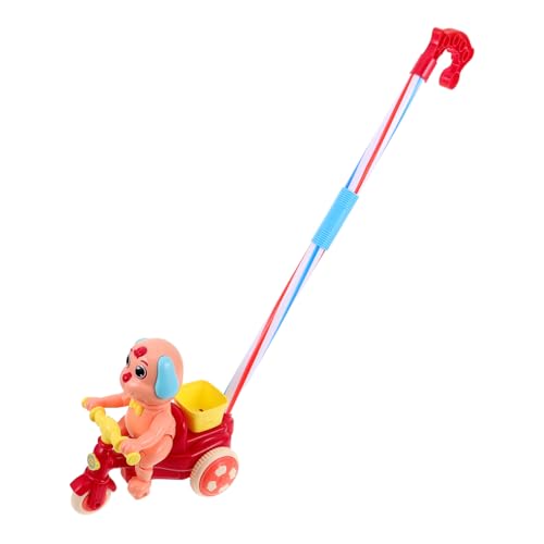 DECHOUS Handschubpuppenwagen Laufen Lernen Hundespielzeug Zum Spazierengehen Pushing Toy Lauflernhilfe Für Kleinkinder Kleinkind Ziehen Lernt Walker Plastik Rosa von DECHOUS
