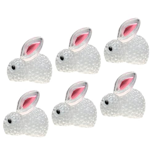 DECHOUS Harz Handwerk Figur Dekoration Desktop Bunny Spielzeug Für Auto Dashboard von DECHOUS