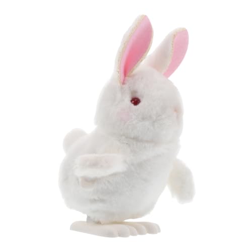 DECHOUS Hase Wickelspielzeug aufgeben aufziehbares Tierspielzeug Geschenkideen für interaktives geht Plüschhasenspielzeug Hasenspielzeug für Plastik Weiß von DECHOUS