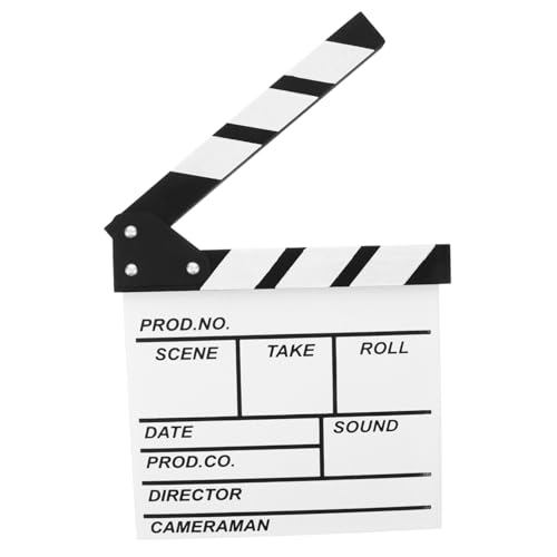 DECHOUS Hölzerne Filmschindel Für Kinder, Holzschindel, Regisseur, Film, Schnitt, Actionszene, Schiefertafel, Klappbrett, Schiefer, Foto-requisiten, Weiß DECHOUS Hölzerne Filmschindel Für Kinder, Holzschindel, Regisseur, Film, Schnitt, Actionszene, Schiefertafel, Klappbrett, Schiefer, Foto-requisiten, Weiß von DECHOUS