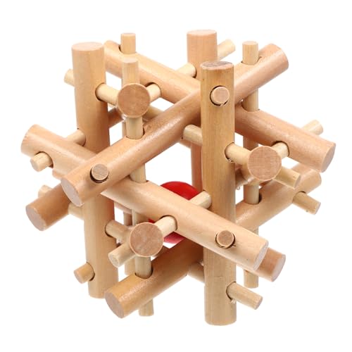 DECHOUS Holzrätsel Gehirn Necken Puzzle Pädagogisches Holzspielzeug Für Feinmotorik Und Kognitiven Fähigkeiten Für Frühkindliche Entwicklung Und Spielspaß von DECHOUS