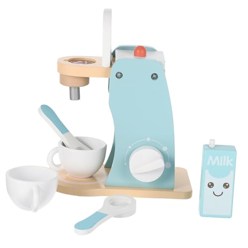 DECHOUS Holzspielzeug Kaffeemaschine für Pädagogisches Rollenspiel Kreative Lernspielzeuge Robustes DIY Kaffeehaus Nachahmungsspielzeug Fördert Kreativität und Kognitive Entwicklung von DECHOUS