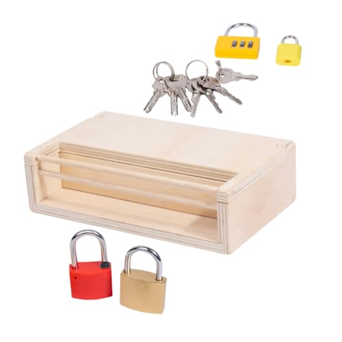 DECHOUS Holzspielzeug Montessori Unlocking Toy Lernspielzeug Feinmotorik und Handkoordination Pädagogisch Geeignet für Kleinkinder Ab Jahren Interaktives Eltern Junge Mädchen Spiel von DECHOUS