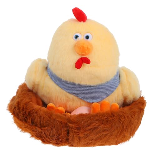 DECHOUS Hühnerstall-Plüschtier Eierplüsch tanzendes Huhn gefülltes Hähnchen Vogel Plüsch Hühnerstallrampe Kissen für Henne Hühnerstallleiter Paar Plüschtiere PP Baumwolle von DECHOUS