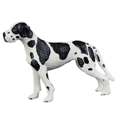 DECHOUS Hundemodelle Realistische Große Dänische Dogge Figur Aus Kunststoff Pädagogisches Für Spotted Dog Kognitive Lernfigur Als Deko von DECHOUS