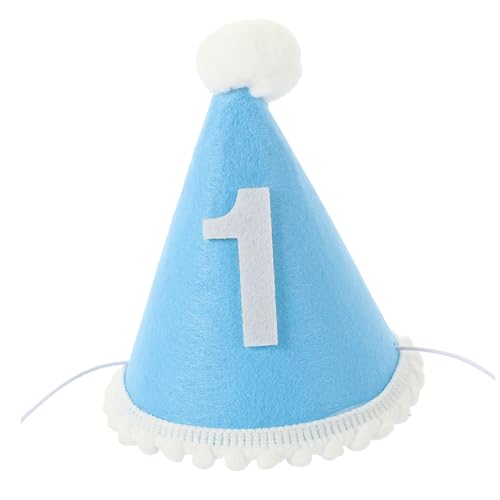 DECHOUS Hut zum 1. Geburtstag Babystirnband ein Partyhut erste Geburtstagskappe Eimerhut für Kleinkinder kindermütze kappe Kinderpartyhüte Geburtstagsparty-Hut-Requisite Vlies Blue DECHOUS Hut zum 1. Geburtstag Babystirnband ein Partyhut erste Geburtstagskappe Eimerhut für Kleinkinder kindermütze kappe Kinderpartyhüte Geburtstagsparty-Hut-Requisite Vlies Blue von DECHOUS