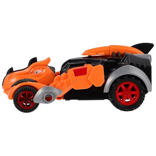 DECHOUS Inertiales Dinosaurier Auto mit Verwandlungsfunktion Orange Modell Fördert Eltern Junge Mädchen Interaktion und Auge Hand koordination Batteriefrei Robust und Praktisch von DECHOUS