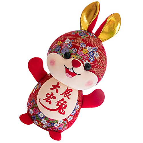 DECHOUS Jahr des Hasen-maskottchens Nettes Stofftier -hasenspielzeug Jahr des Hasenspielzeugs Chinesische Neujahrsfigur Kaninchengefüllter Kawaii Häschen Pp Baumwolle Rot DECHOUS Jahr des Hasen-maskottchens Nettes Stofftier -hasenspielzeug Jahr des Hasenspielzeugs Chinesische Neujahrsfigur Kaninchengefüllter Kawaii Häschen Pp Baumwolle Rot von DECHOUS
