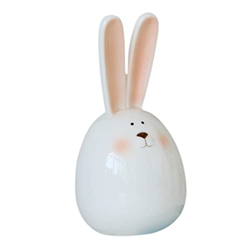 DECHOUS Kaninchen-verzierung Bunnies Hamsterhaus Kokoshüttenbett Heu Puppe Plüsch Wurf Hamsterhausbett Kaninchenfiguren Wohnkultur Outdoor- Hasendekor Keramik von DECHOUS