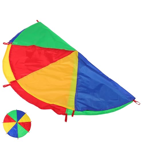 DECHOUS Kindergarten Im Freien Regenbogen Fallschirmsprechung Spiele Für Kinder Kindergärtner Fallschirme Spielzeug Im Freien Im Freien Spielausrüstung Rasenspiel Requisite von DECHOUS