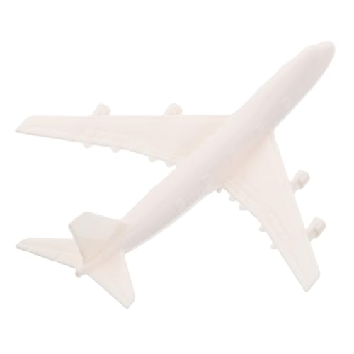 DECHOUS Kleines Flugzeugmodell Flughafenmodell Spielzeugflugzeug Vintage Flugzeugmodell Spielzeugflugzeug Bauflugzeug Modellflugzeug Flughafenspielzeug Kunststoff Weiß von DECHOUS