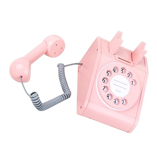 DECHOUS Kleines Telefonspielzeug Aus Holz Telefonspielzeug Simuliertes Spielzeugtelefon Für Frühkindliche Bildung Für Jungen Und Jahre von DECHOUS