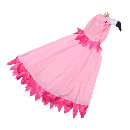 DECHOUS Kostüme Warmer Umhang Flamingo Kostüm Tier Outfit Cape Flamingo Halloween Kostüm Kapuzenumhang Für Frauen Mädchen Flamingo Kostüm Halloween Umhang Cape Mit Kapuze Für Frauen Stoff von DECHOUS