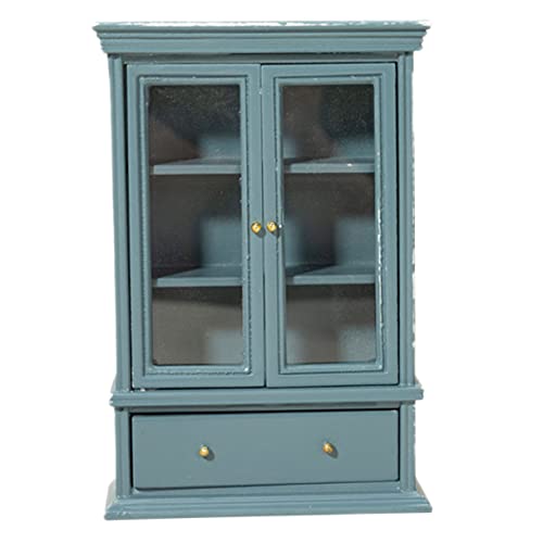DECHOUS Maßstab 112 Miniatur Holz Schrank Mini Bücherregal Spielzeug Glas Für Puppenhaus DECHOUS Maßstab 112 Miniatur Holz Schrank Mini Bücherregal Spielzeug Glas Für Puppenhaus von DECHOUS