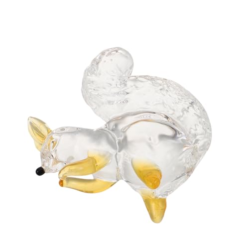DECHOUS Kristalleichhörnchen Bastelset Basteln Eichhörnchenfiguren Wohnkultur Schneckenfigur Tierfiguren Aus Kristall Eichhörnchen Kristallbären Kristallkrähenstuae Yellow von DECHOUS
