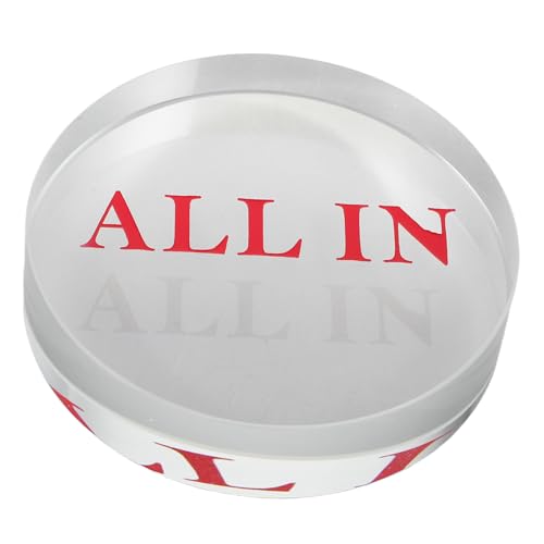 DECHOUS Innovative Pokerspiel-Chips Kristallglas-Chips Mit Schrift Perfekt Für Holdem & Einzigartiges Design von DECHOUS