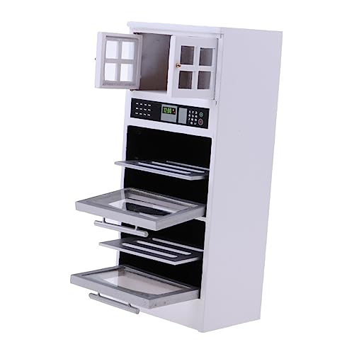 DECHOUS Küchenmöbel Zubehör Weißer Mini Mikrowellenschrank Für DIY Puppenstuben Und Miniaturküchen von DECHOUS