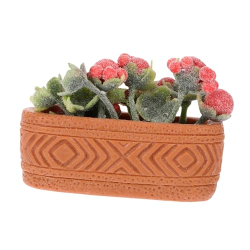 DECHOUS Künstliche Grüne Topfpflanze Anlage Dekorationszubehör Für Puppenhäuser Miniatur Dekorativ Dollhouse -pflanzenmodell Ornamente Klein Künstliches Grünornament Fälschung Rot Abs DECHOUS Künstliche Grüne Topfpflanze Anlage Dekorationszubehör Für Puppenhäuser Miniatur Dekorativ Dollhouse -pflanzenmodell Ornamente Klein Künstliches Grünornament Fälschung Rot Abs von DECHOUS