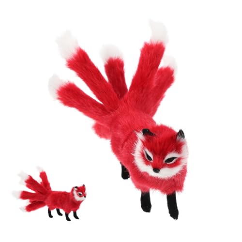 DECHOUS Kuscheliges Fuchs plüschtier aus Weichem Langlebigem Material Realistische Fox Figur als Niedliche Tischdeko und Vielseitiges für Erwachsene Zufällige Farbe Zufällige Farbe von DECHOUS