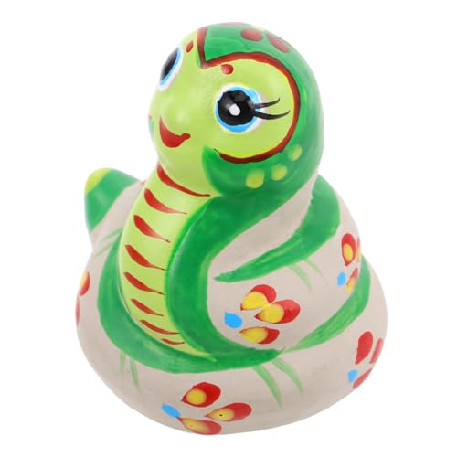 DECHOUS Lackiertes Mini -schlangen -Figur Handgefertigtes Chinesisches Tierdekor Vintage -Dekoration Traditionelle Schlangen Figur Handgemalte Schlangenstatue Für Zuhause von DECHOUS