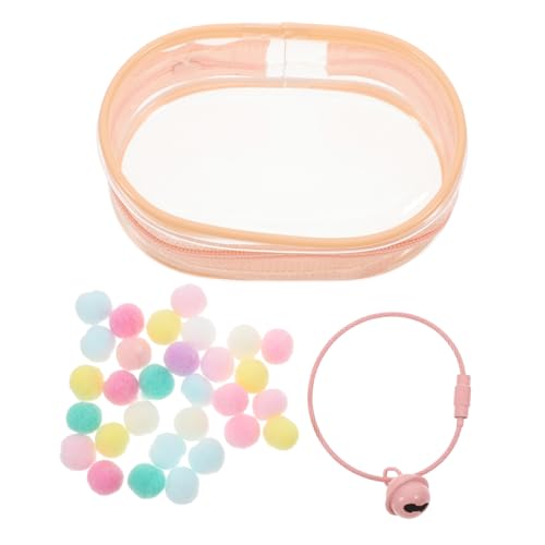 DECHOUS -Lauftasche PVC-Tasche Packtasche für Mädchen Klarsichtvitrine für Figuren Spielzeugspeicherbeutel Tragbare kleine Puppentaschen aus PVC kleine durchsichtige Tasche Rosa von DECHOUS