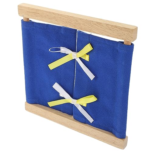 DECHOUS Lehrhilfen Für Die Anziehpraxis Sensorisches Für Beschäftigt Für Kleinkinder Vorschulspielzeug Tasten Lehrreich Ankleidespielzeug Für Lerntafel Blue Hölzern von DECHOUS