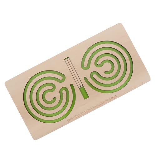 DECHOUS Lernspielzeug Für Handpuzzle Montessori Feinmotorik Für Kleinkinder Hand Augen Koordinationsspielzeug Denksportaufgabe Labyrinth Handspiele Hellgrünes Holz von DECHOUS