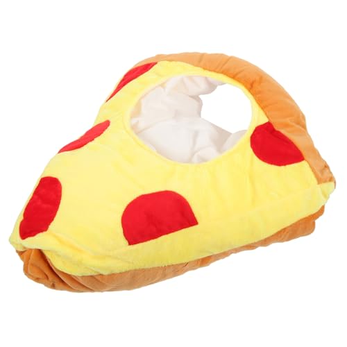 DECHOUS Lustiger Plüsch Pizza Kostüm Hut Karneval Party Dress Up Mütze Bequem Foto Requisit Zubehör von DECHOUS