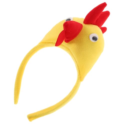 DECHOUS Lustiges Cosplay Huhn Haarreif aus Weichem Plüsch Bequemes Stirnband für Damen und Herren Vielseitig Passend für Haartypen als Party und Karneval Kostümzubehör von DECHOUS