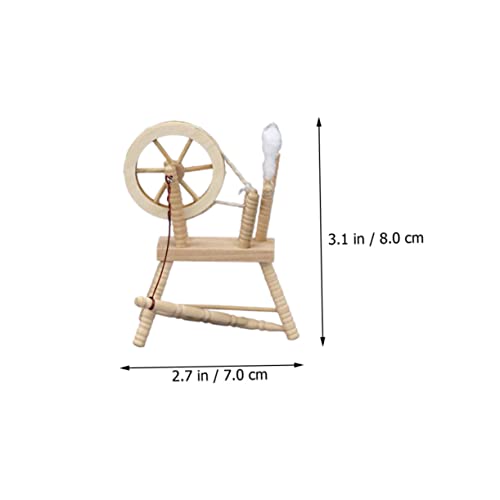 DECHOUS Maßstab Alte Hand Spinnmaschine Vintage Puppenhaus Deko Mini Möbel Ornament für Sammler von DECHOUS