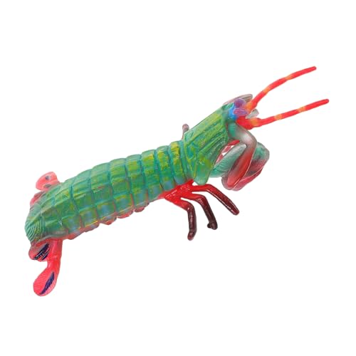 DECHOUS Meerestiermodell Für Meerestiere Simulationstier Simulierte Meerestiere Simulierte Tiermodelle Realistisches Garnelenspielzeug Kleine Spielsachen Plastik Green von DECHOUS