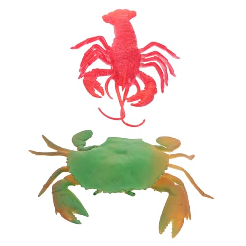 DECHOUS Meerestiermodell Meeresbewohner Hummer Ozeantiere Krabbe für Meerestiere für den Strand kleine Meerestierfiguren Tierspielzeug Plastik von DECHOUS