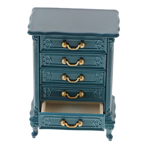 DECHOUS Mini-Brustspielzeug Puppenhauskommode im Maßstab 1:12 Mini-Hausmöbelzubehör Miniatur Bausatz Mini-Schublade winzig für Puppenhaus-Minischränke Mini-Puppenhausschrank Plastik Blue DECHOUS Mini-Brustspielzeug Puppenhauskommode im Maßstab 1:12 Mini-Hausmöbelzubehör Miniatur Bausatz Mini-Schublade winzig für Puppenhaus-Minischränke Mini-Puppenhausschrank Plastik Blue von DECHOUS