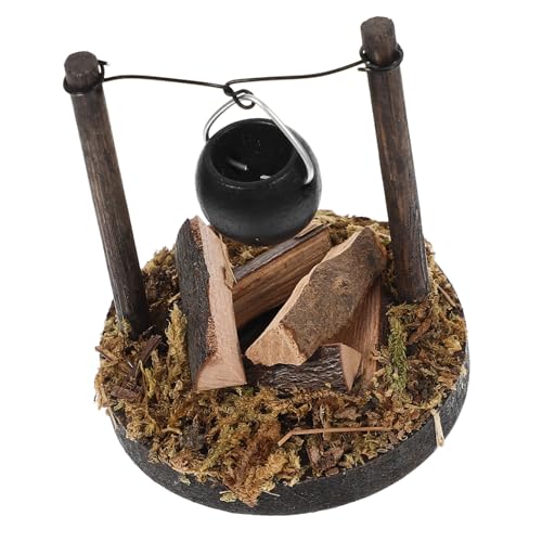 DECHOUS Mini- Puppenhaus Miniaturofen Herd Mini-Gartendeko drinnen Figur kindergeschenke adventsgeschenke interessantes Miniaturmodell Miniaturmodell Holz von DECHOUS