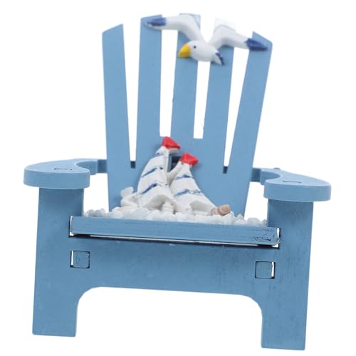 DECHOUS Mini Strandstuhl Deko Miniatur Strandkorb Modell für Puppenhaus und Mikrolandschaft aus Robustem Realistische und Niedliche Dekoration für Strand Themenräume Platzsparend und von DECHOUS